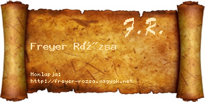 Freyer Rózsa névjegykártya