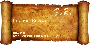 Freyer Rózsa névjegykártya