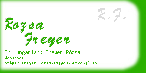 rozsa freyer business card