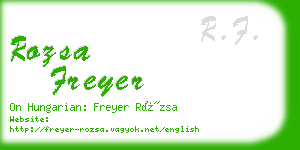 rozsa freyer business card